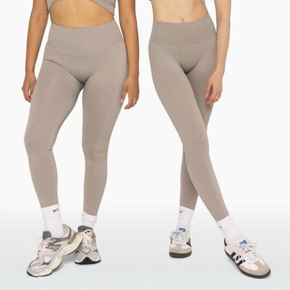 Set Active Sculptflex Seamless Active Leggings In Tan Breeze